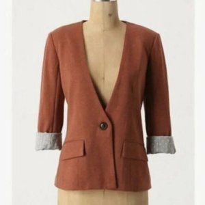 Anthropologie Cartonnier Burnt Orange Blazer M